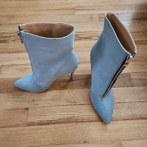 Fashion Nova Heeled Booties Light Blue Size 7